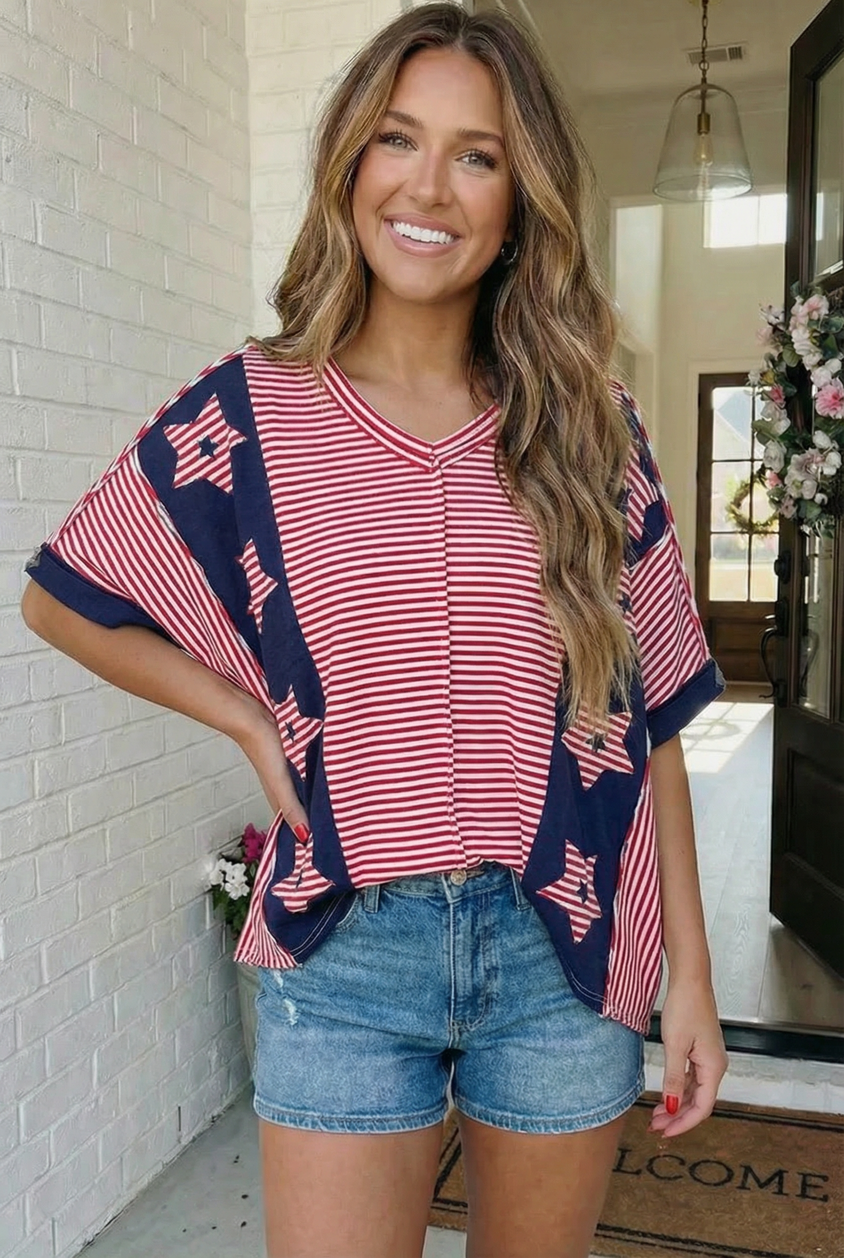 Stars and Stripes Forever Oversized Top - Charming Charlie
