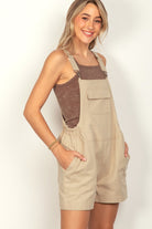 VERY J Adjustable Suspender Overalls with Pockets - Charming Charlie
