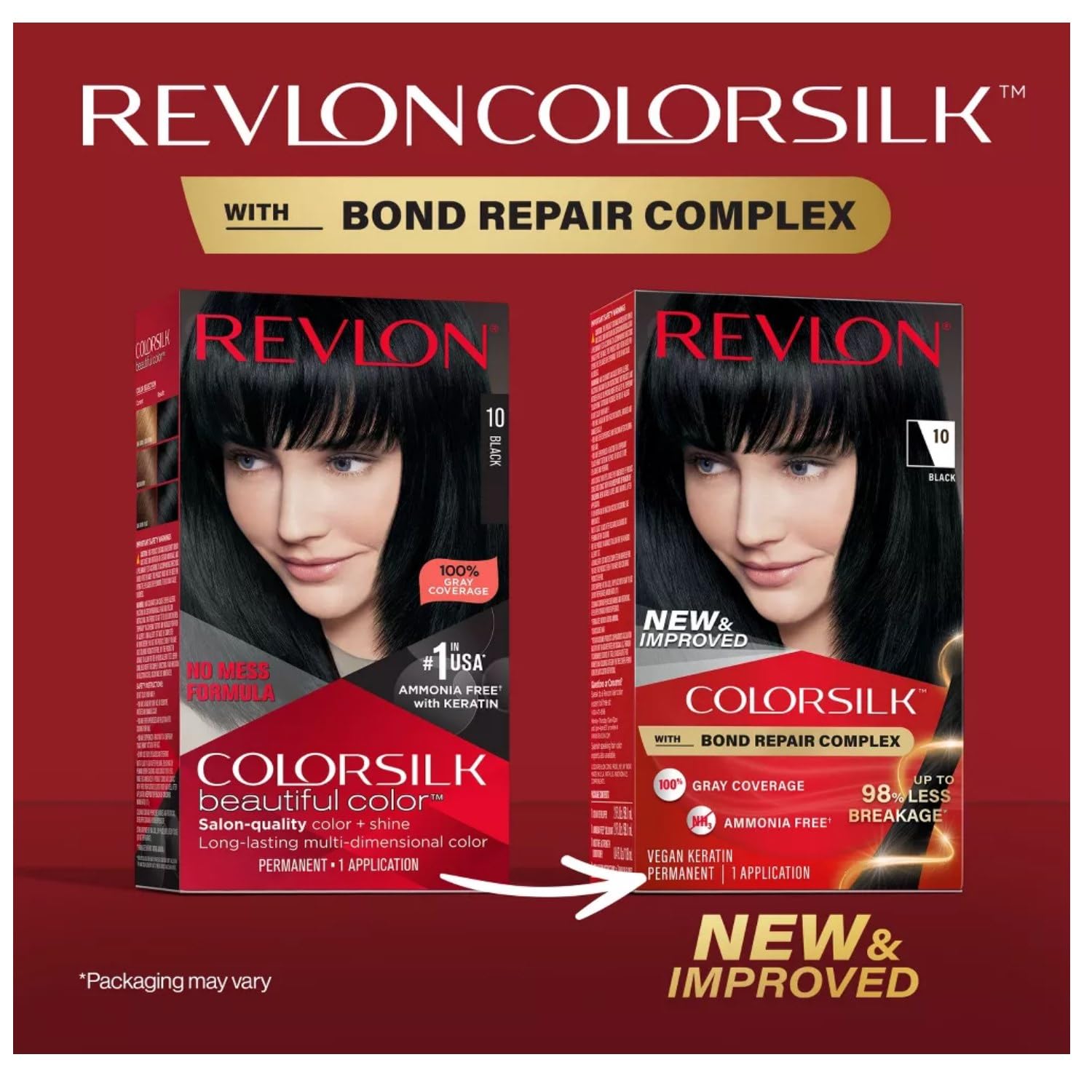 Revlon Colorsilk Natural Hair Color, 1N Black Each - Charming Charlie