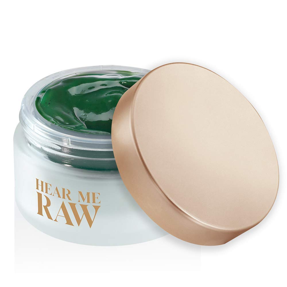 HEAR ME RAW The Brightener with CHLOROPHYLL+ | 10 Minute Plant-Based Rinse-Off Facial Mask for Firmer, Brighter, and Younger-looking Skin | Reduces Fine Lines and Wrinkles | - Charming Charlie