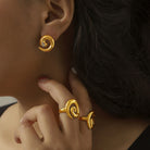 Titanium Steel Spiral Shape Ring - Charming Charlie