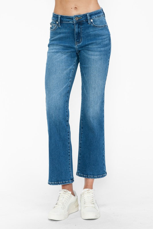 bytos Full Size Cat's Whiskers Mid Rise Ankle Jeans - Charming Charlie