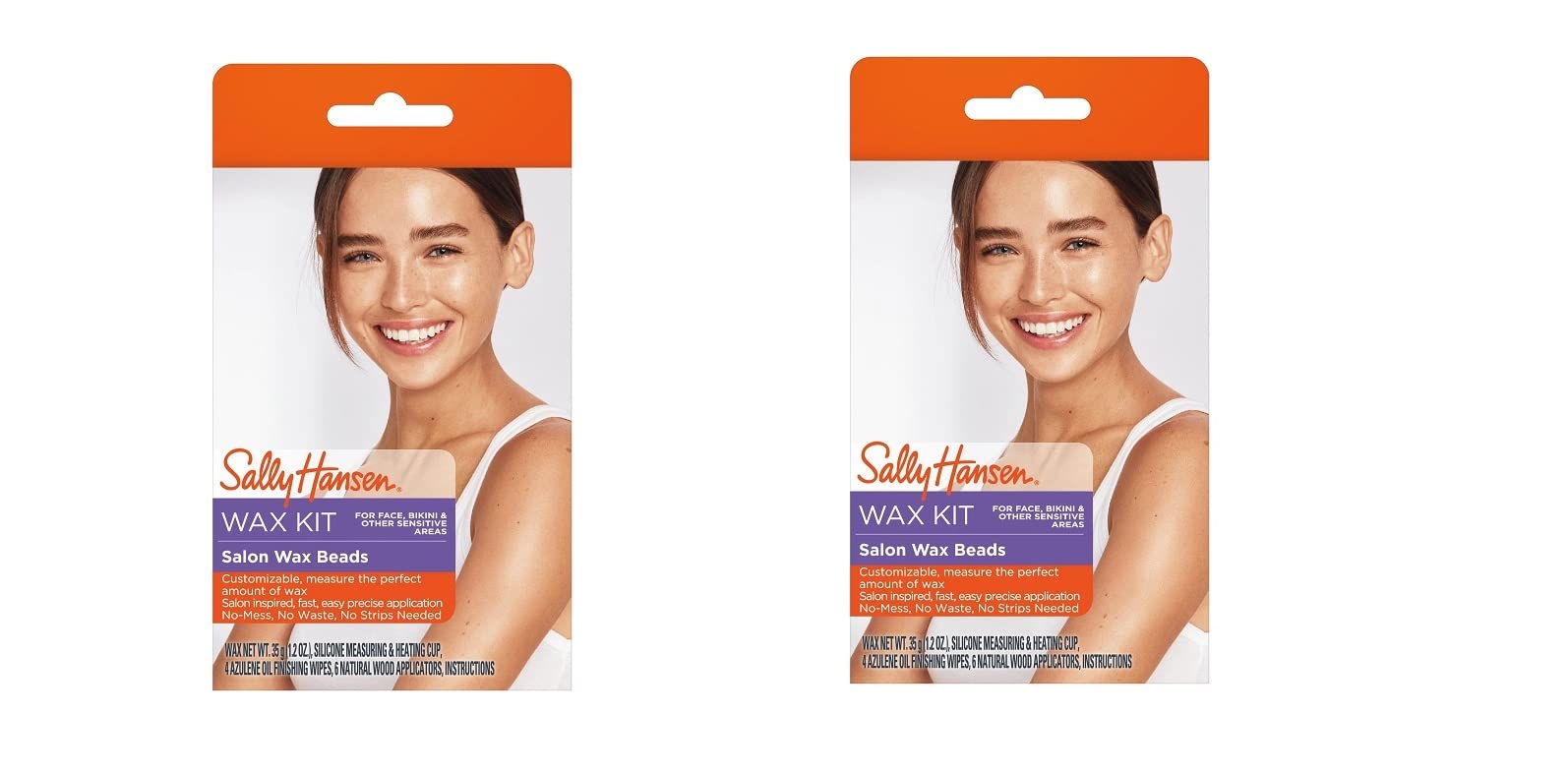 Sally Hansen Salon Wax Beads Kit for Face, Bikini & Other Sensitive Areas, Shelf Pack of 2 - Charming Charlie