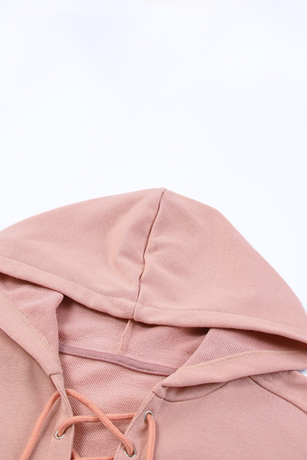 Lace Up Long Sleeve Hoodie - Charming Charlie