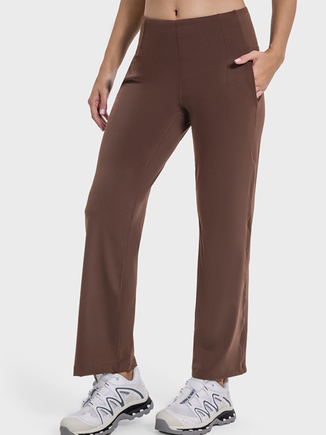 Pocketed High Waist Active Pants - Charming Charlie