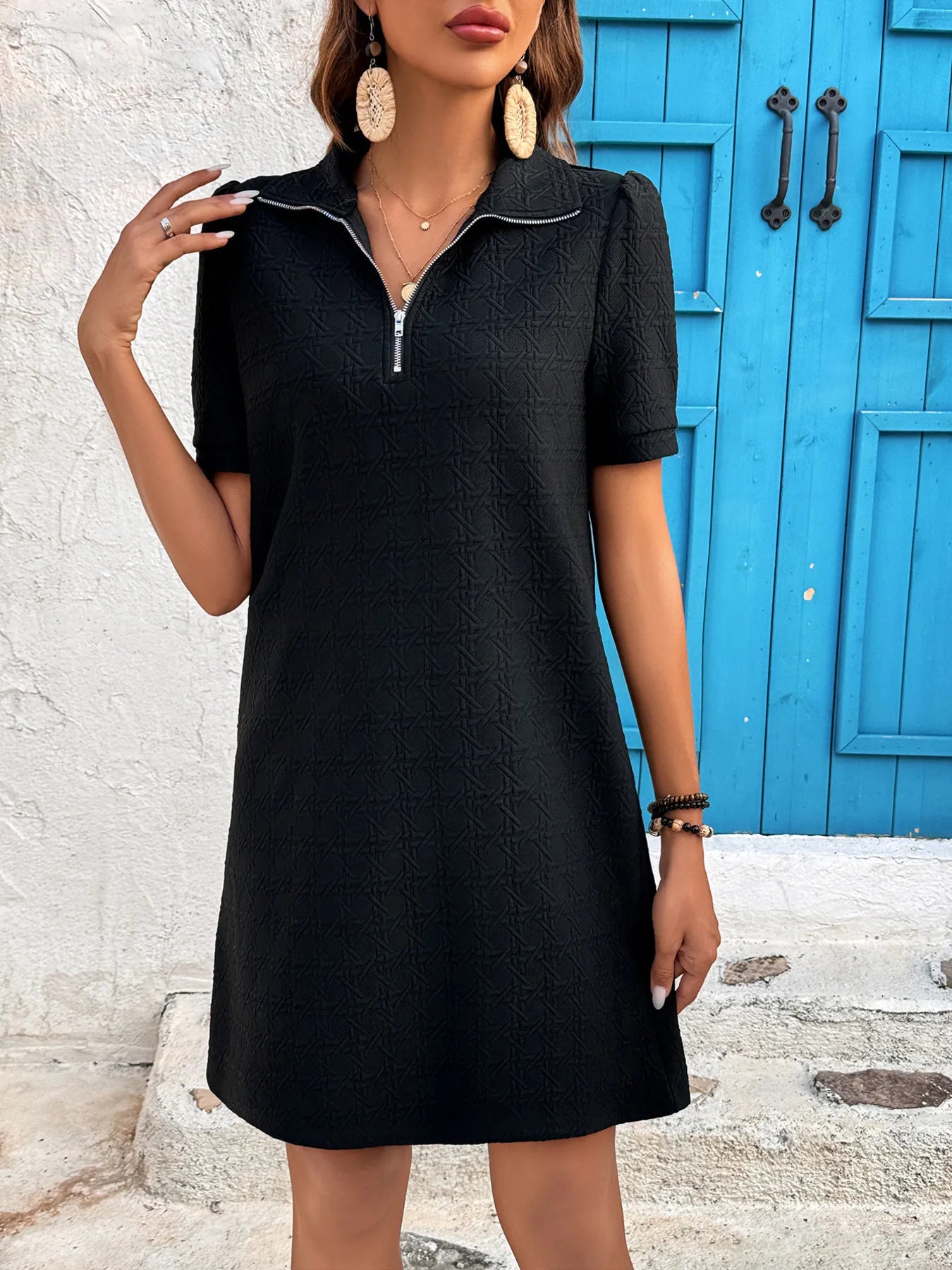 black dress mini EBONY MINI DRESS - Black