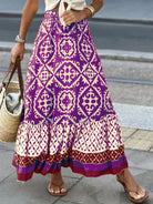Geometric Elastic Waist Maxi Skirt - Charming Charlie