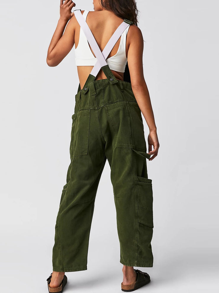 🌸 Double Take Full Size Wide Strap Overall with Pockets - Perfect for Every Occasion 🌸 main image 1