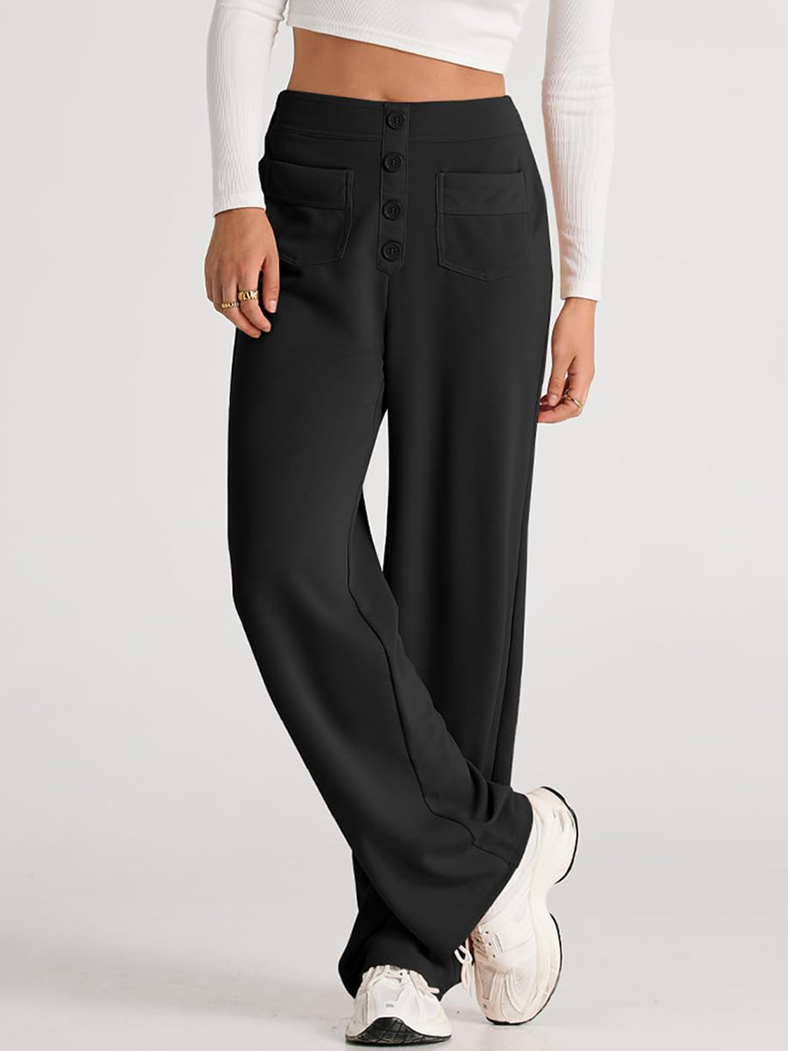 High Waist Wide Leg Pants - Charming Charlie