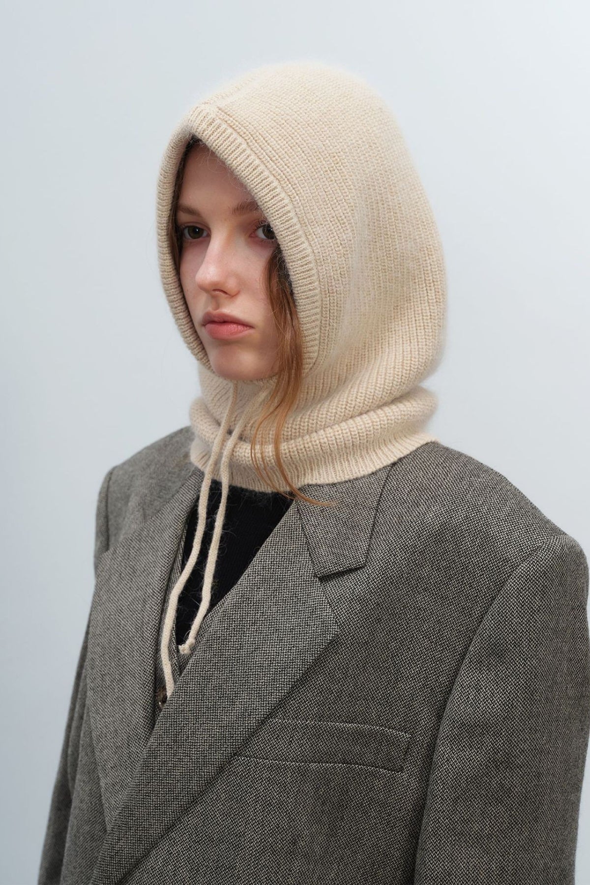 Drawstring Solid Color Thermal Knit Hat - Charming Charlie