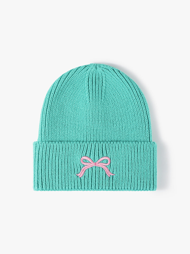 Embroidered Bow Knit Hat - Charming Charlie