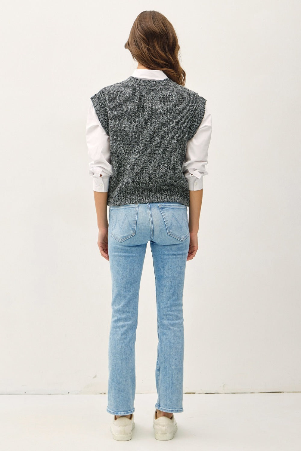Be Cool Cable Knit V-Neck Sweater Vest – Charming Charlie