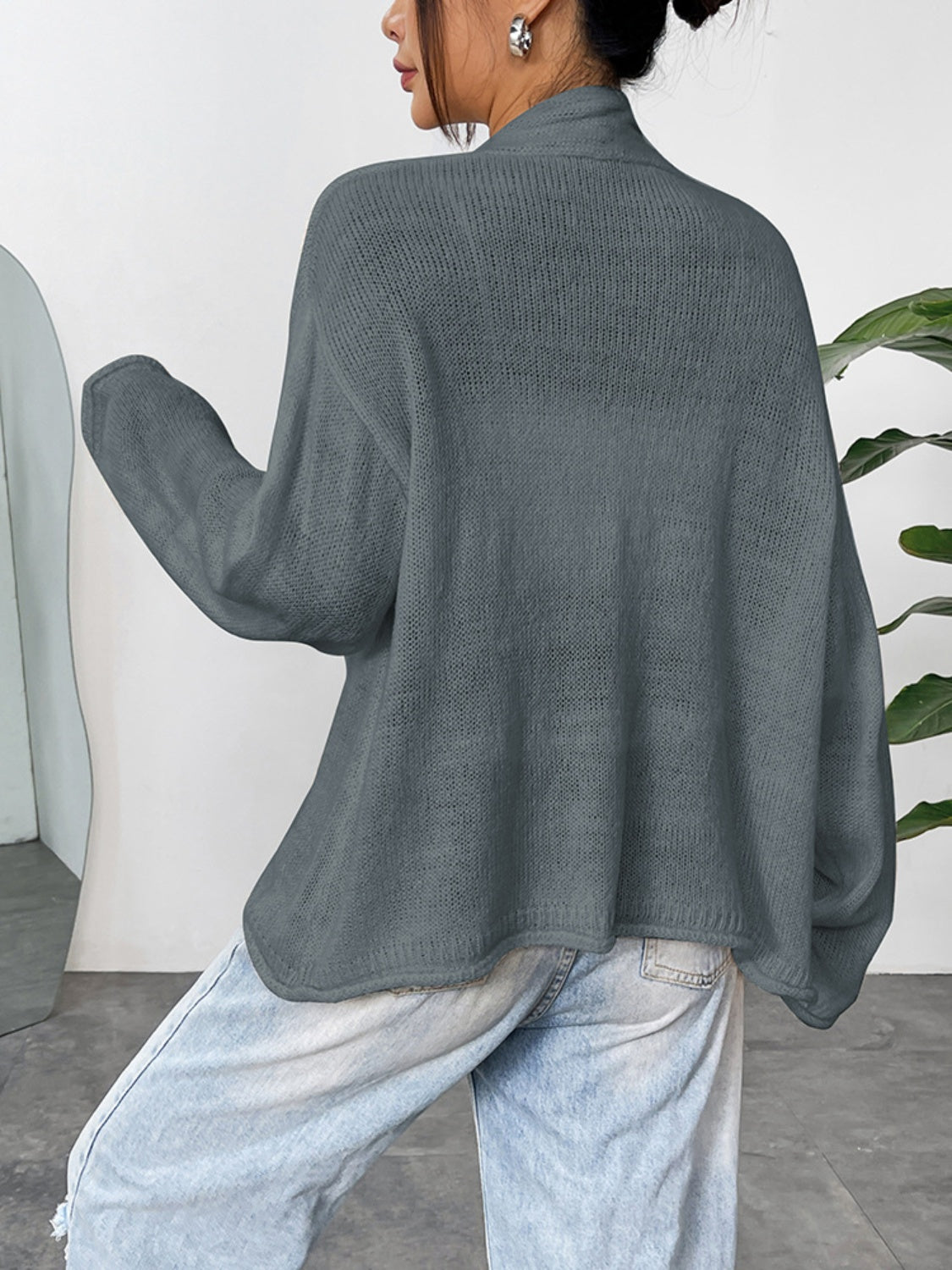 Open Front Dropped Shoulder Cardigan - Charming Charlie