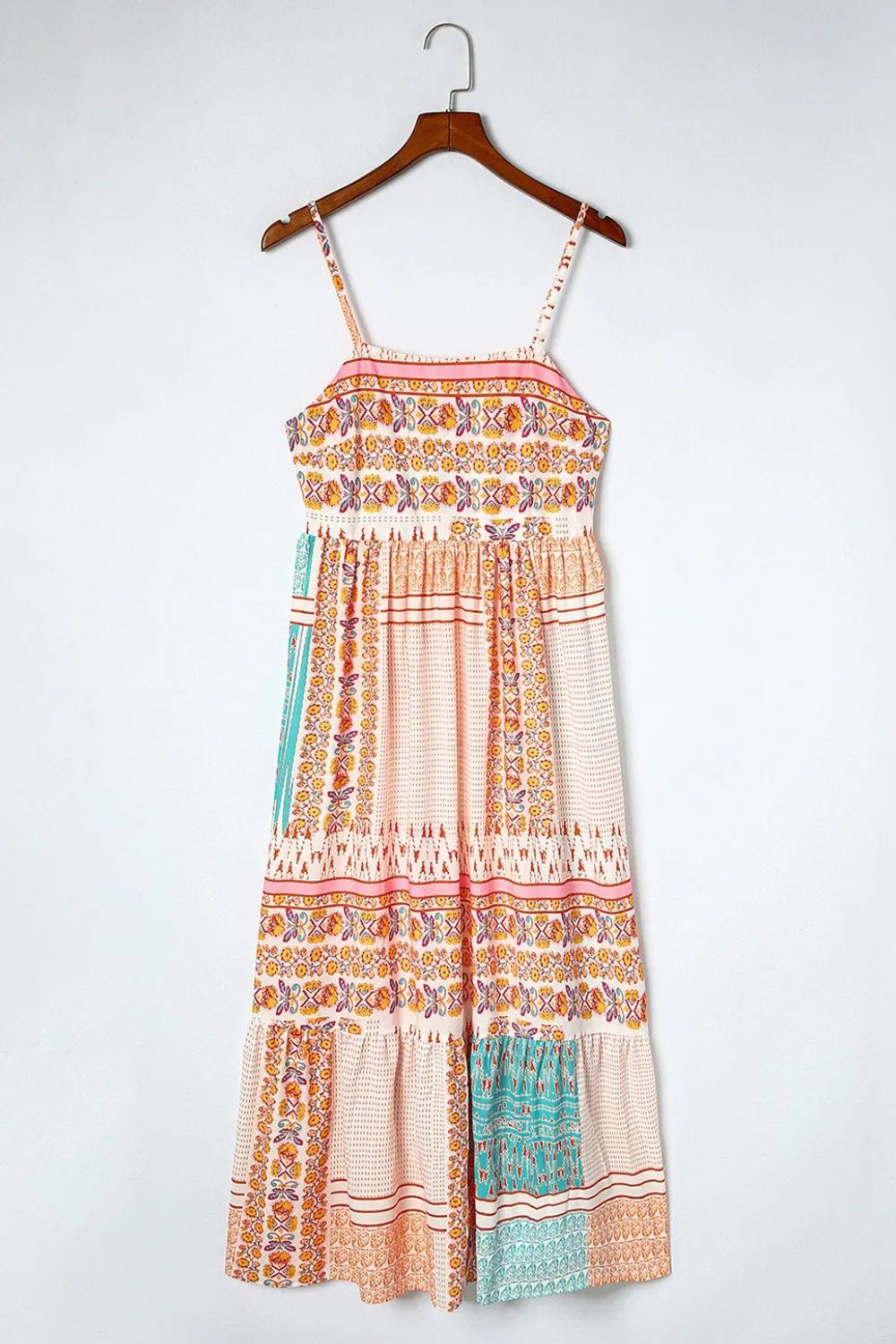 Striped Square Neck Cami Dress main image 1