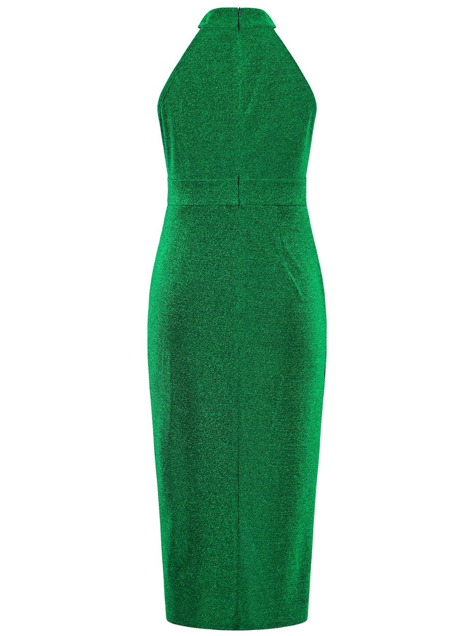 Ruched Mock Neck Long Sleeve Dress