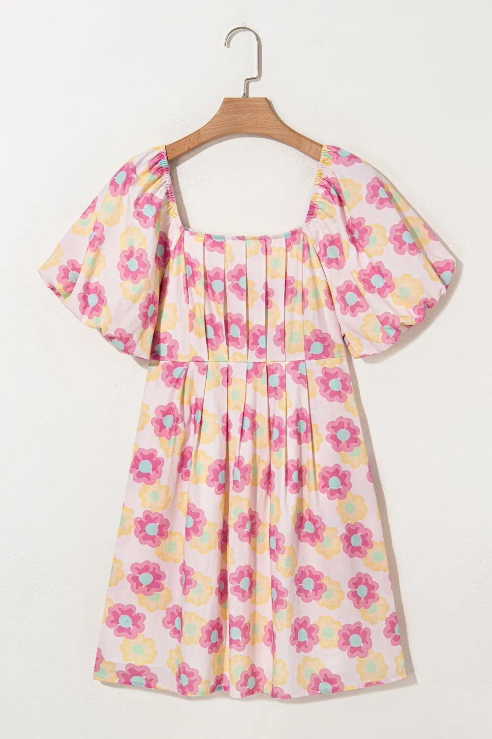 open lace back dress Floral Lattice Linen Blend Blue Midi Dress main image 0