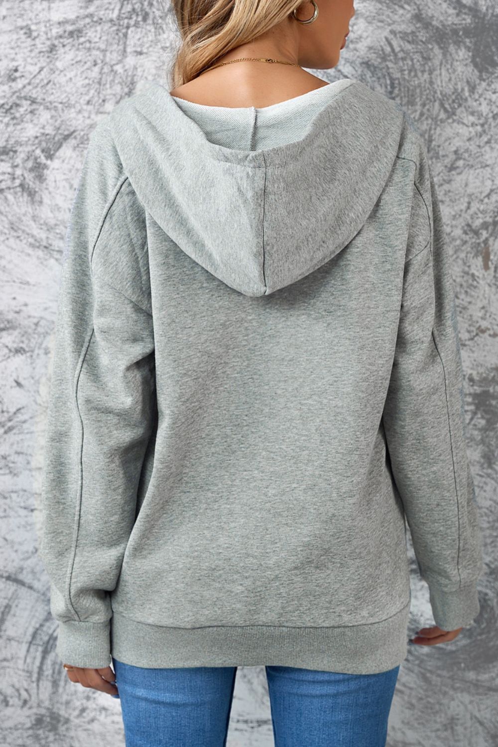 Lace Up Long Sleeve Hoodie - Charming Charlie