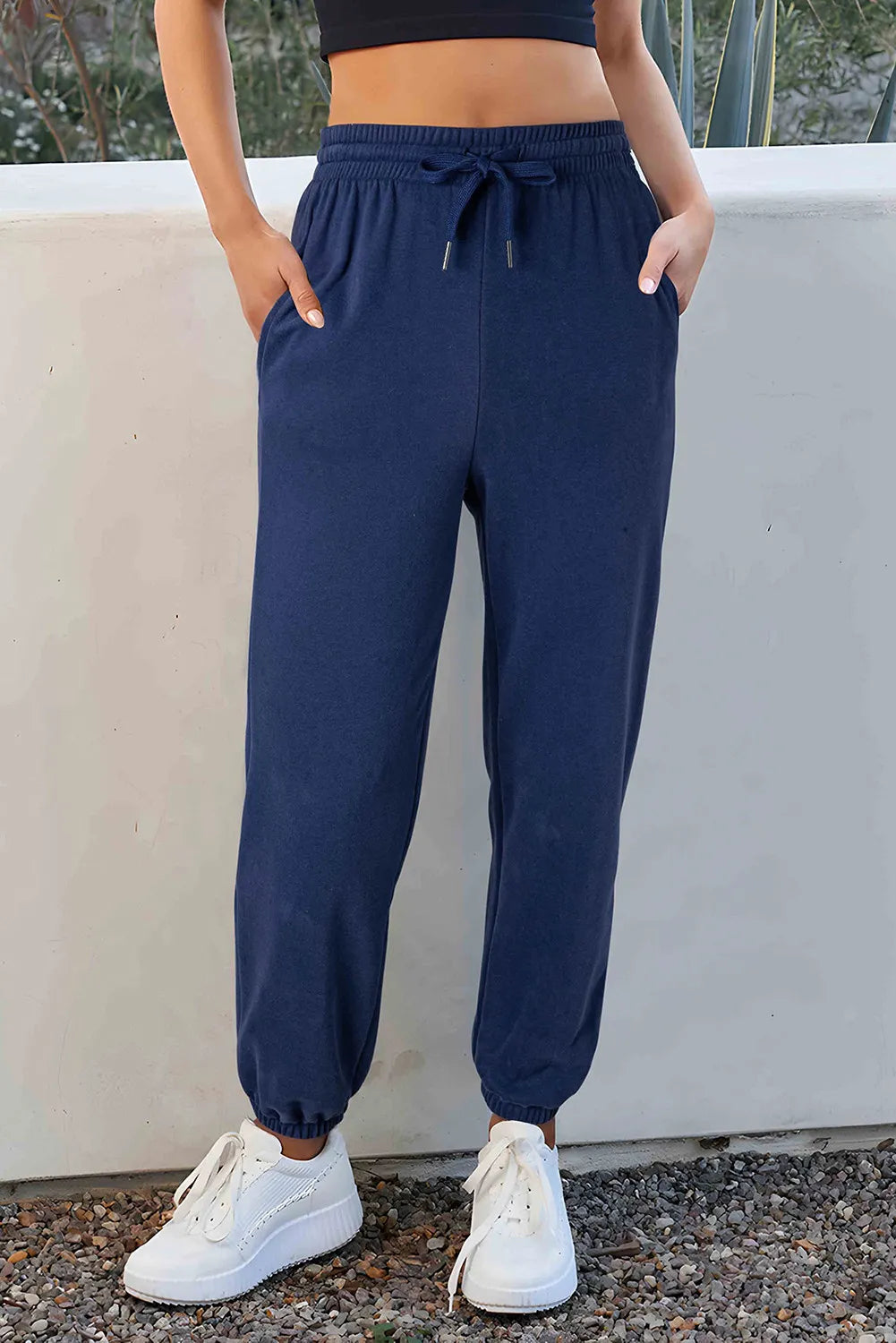 Drawstring Joggers with Pockets - Charming Charlie