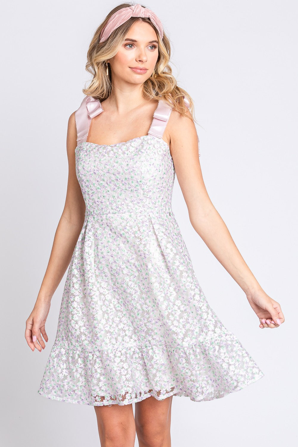 GeeGee Mesh Floral Embroidered Sleeveless Dress - Charming Charlie