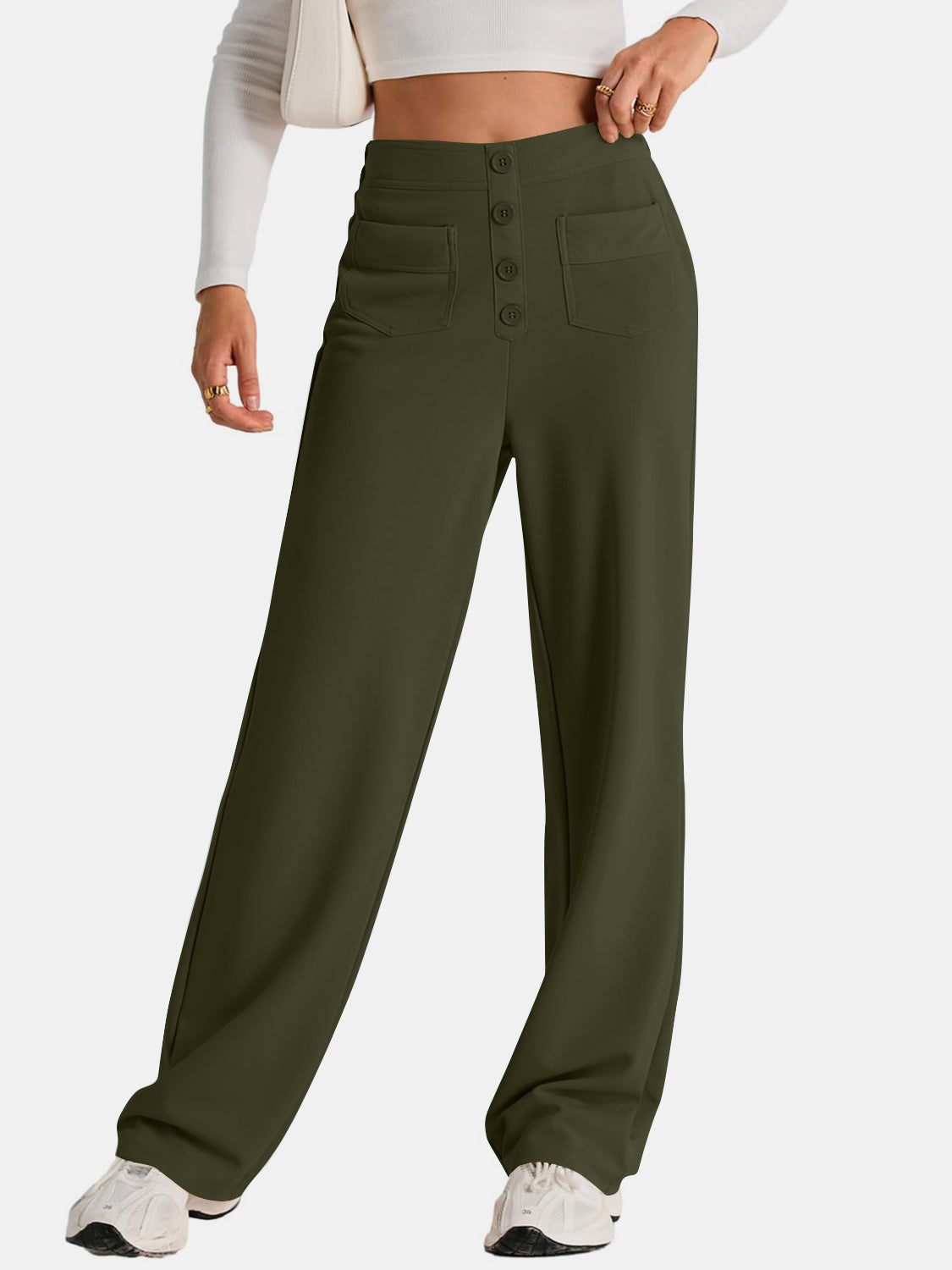 High Waist Wide Leg Pants - Charming Charlie