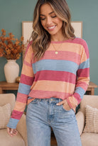 Sunny Stripes Long Sleeve Knit Top - Charming Charlie