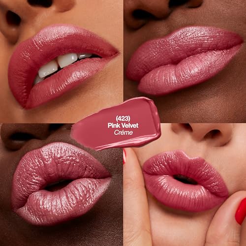 REVLON Super Lustrous Lipstick, Creamy Formula For Soft, Fuller-Looking Lips, Moisturized Feel, Pink Velvet, 0.15 oz - Charming Charlie