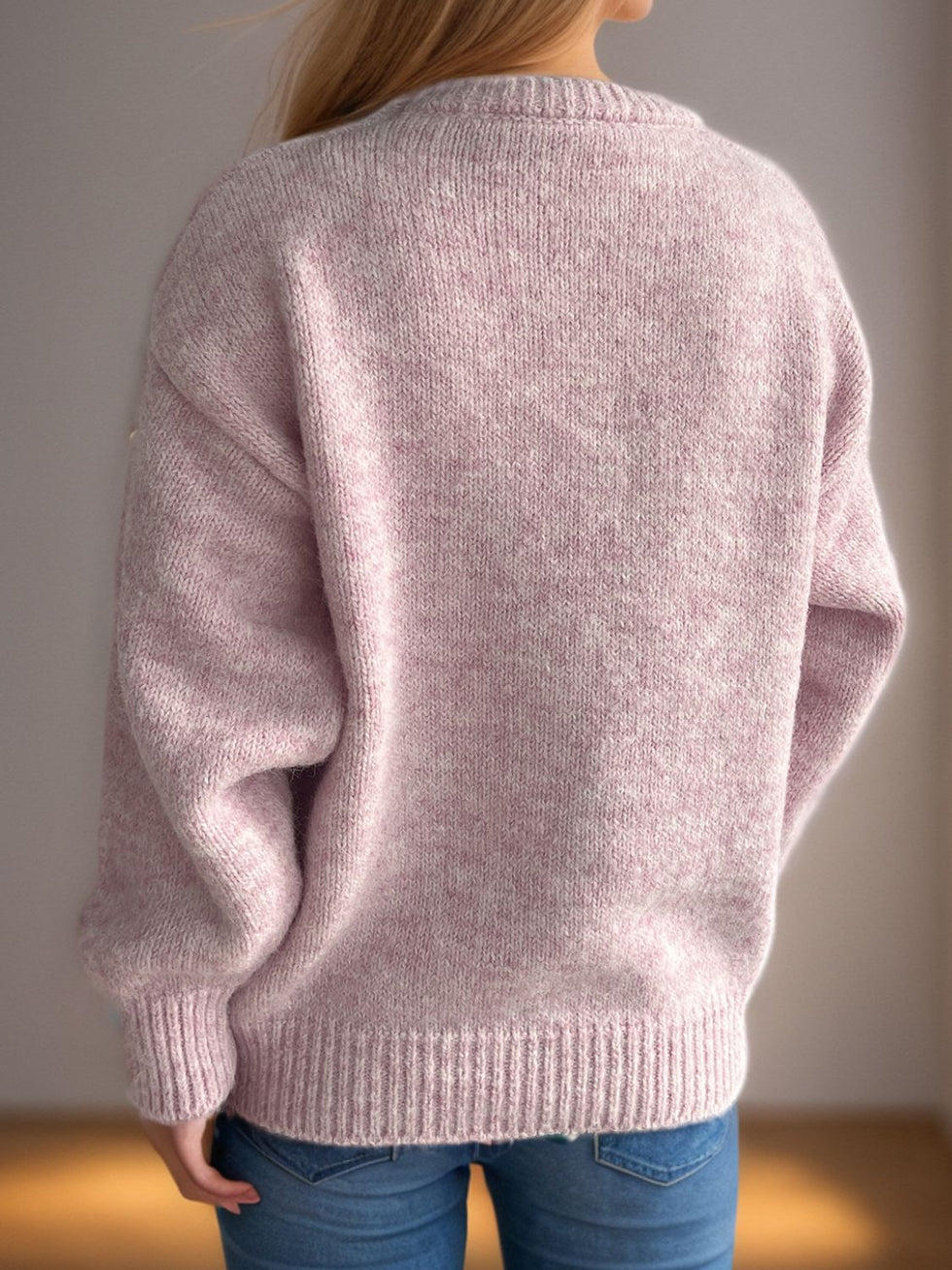 Bow Round Neck Long Sleeve Sweatshirt main image 0