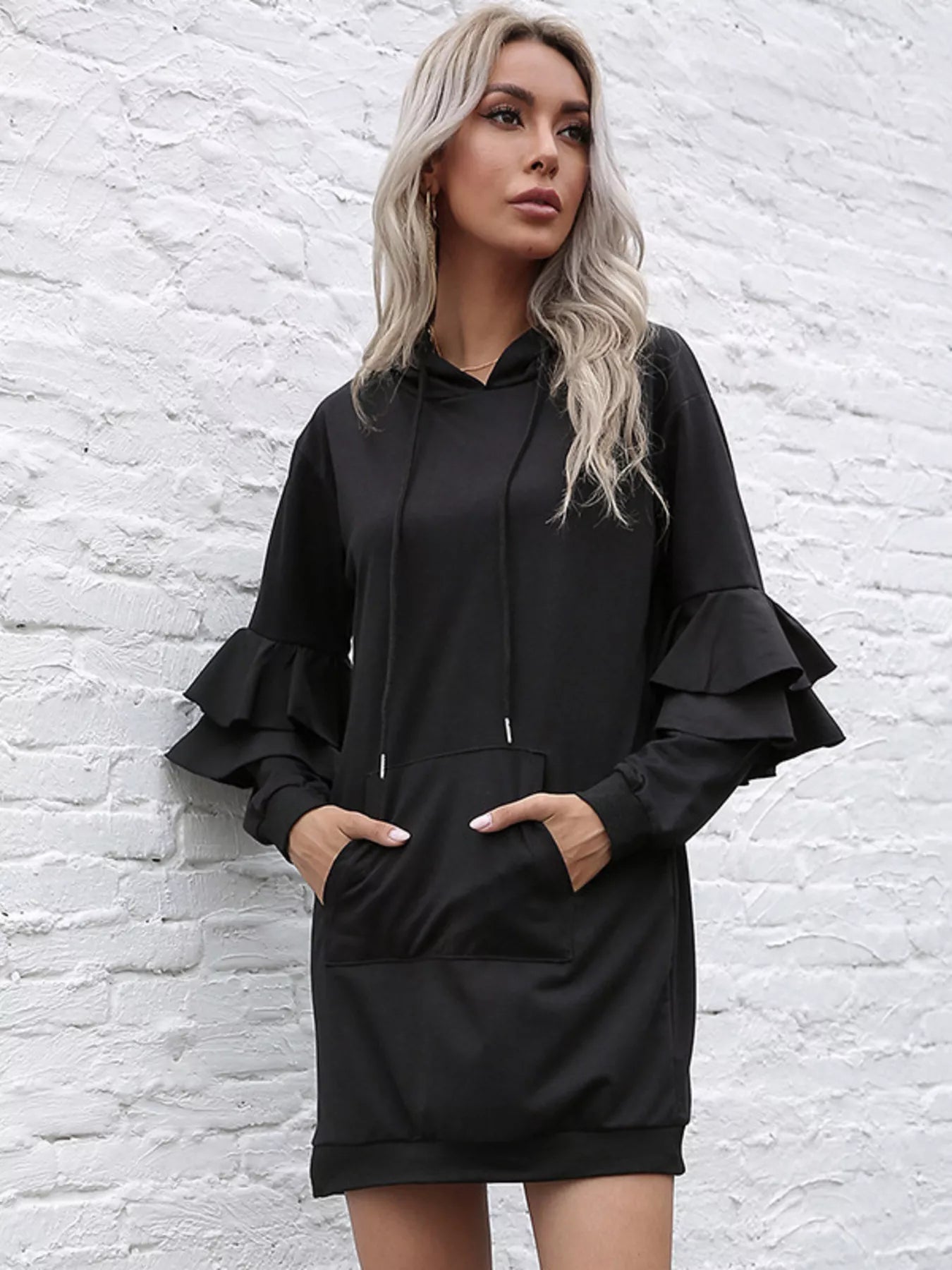 long sleeve mini bubble dress BEAUTIFUL SOUL BUBBLE STRETCH LONG SLEEVE MINI DRESS – AKIRA