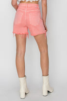 RISEN High Rise Distressed Denim Shorts - Charming Charlie