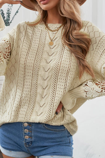 Openwork Long Sleeve Sweater main image 0