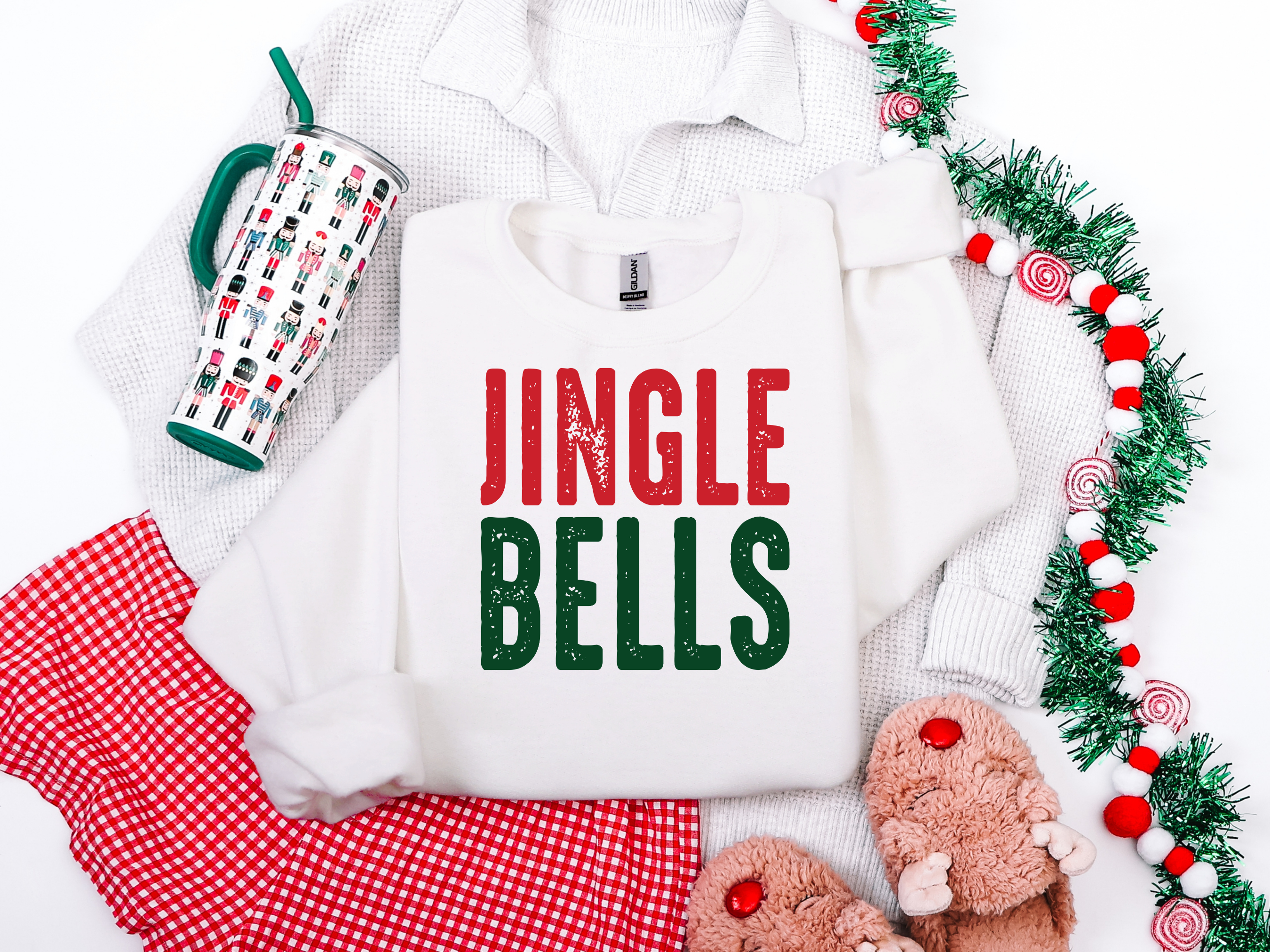 Jingle Bells Green & Red Graphic Tee and Sweatshirt - Charming Charlie