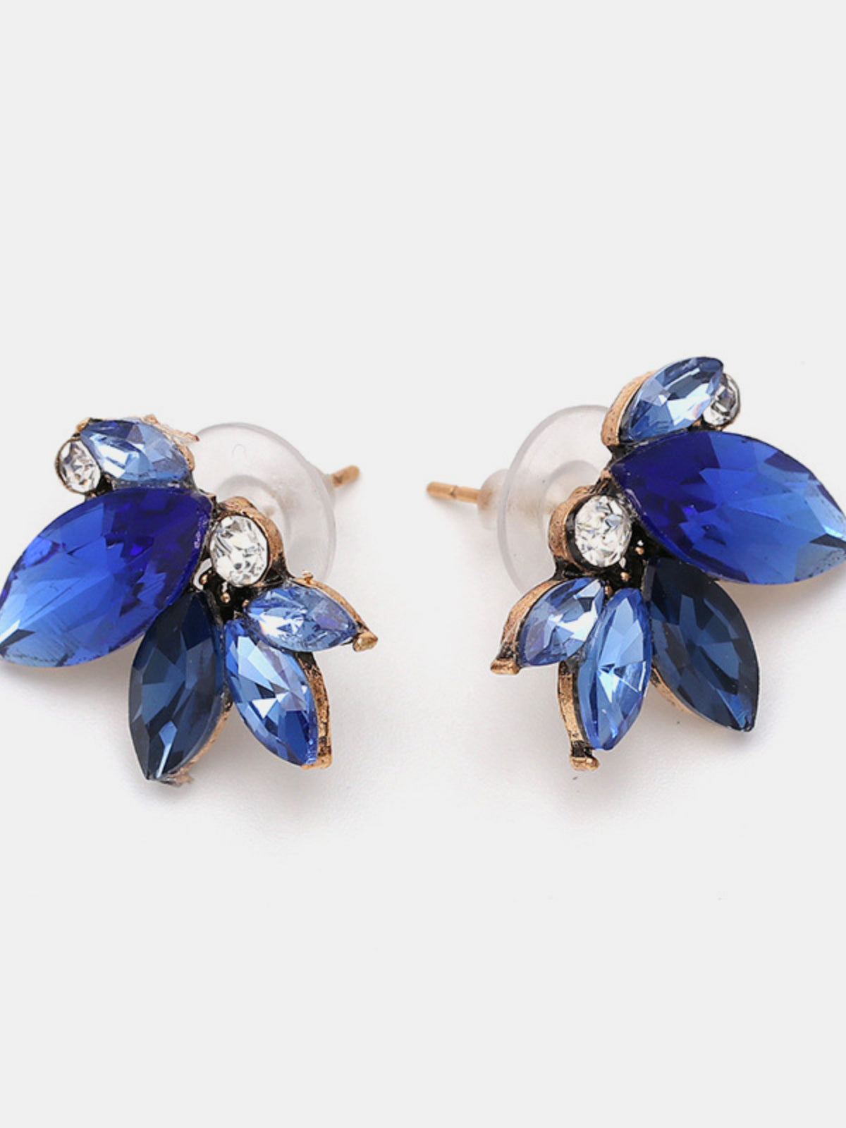 Alloy Rhinestone Flower Stud Earrings - Charming Charlie