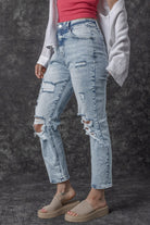 Distressed High Waist Jeans - Charming Charlie