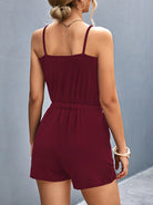 Scoop Neck Romper with Pockets - Charming Charlie