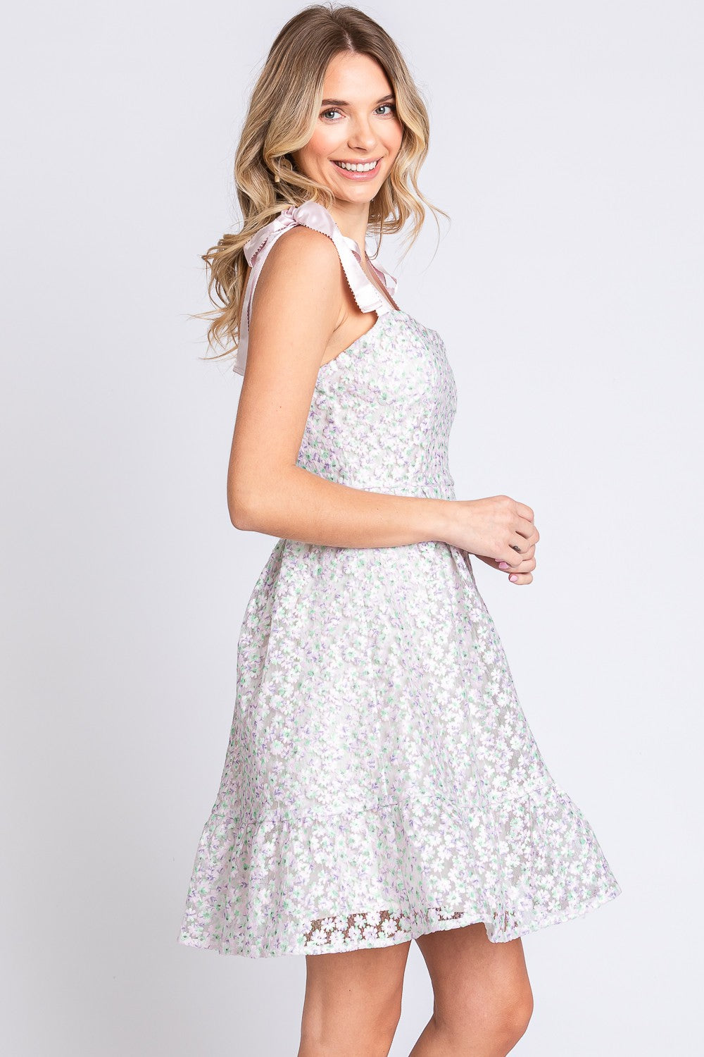 GeeGee Mesh Floral Embroidered Sleeveless Dress - Charming Charlie