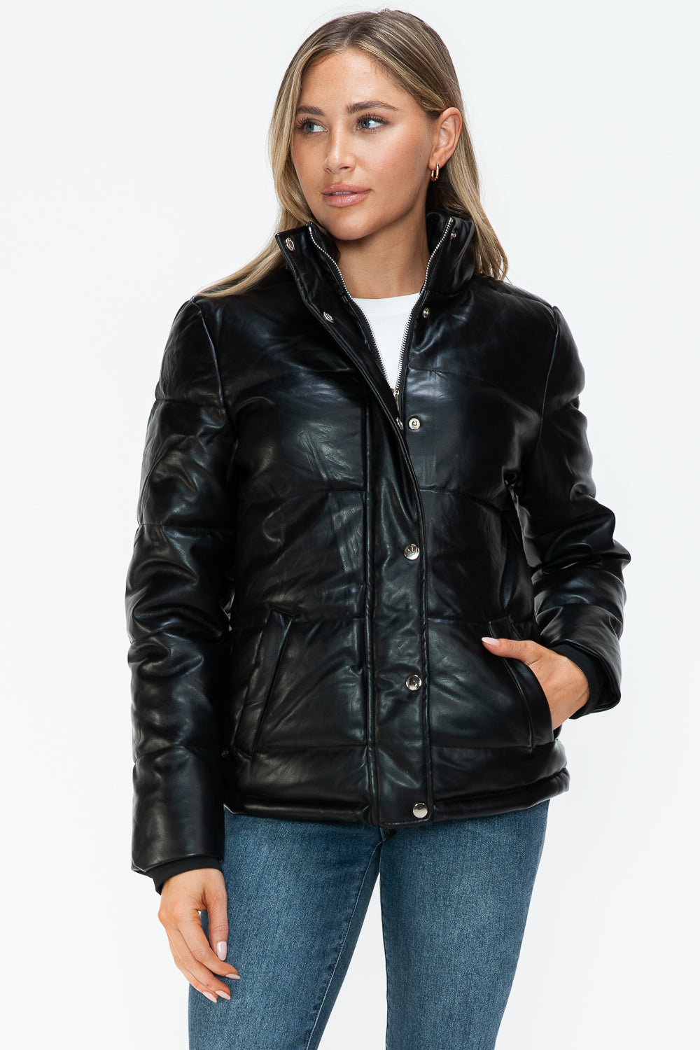YMI Pocketed Zip Up Turtleneck Puffer Jacket – Charming Charlie
