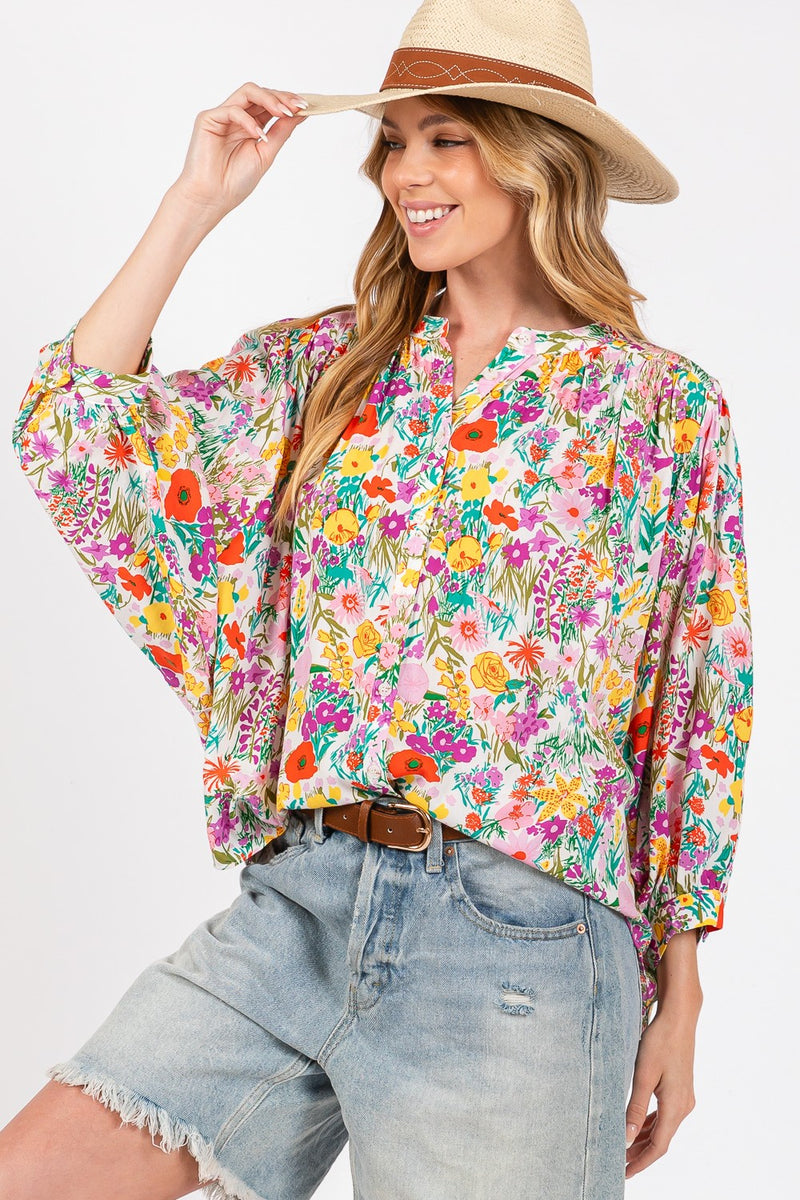 SAGE + FIG Button Down Floral Shirt – Charming Charlie