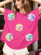 Sequin Round Neck Short Sleeve T-Shirt - Charming Charlie