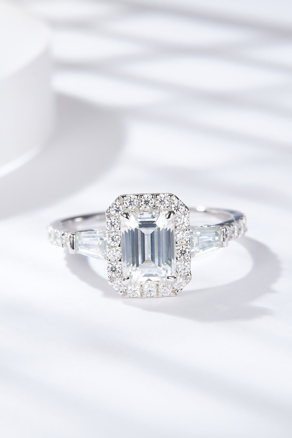 1 Carat Moissanite Geometric 925 Sterling Silver Ring - Charming Charlie