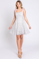 GeeGee Mesh Floral Embroidered Sleeveless Dress - Charming Charlie