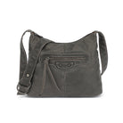 Washed Large Crossbody with Front Zip Pockets - Charming Charlie