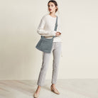 Washed Large Crossbody with Front Zip Pockets - Charming Charlie