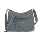 Washed Large Crossbody with Front Zip Pockets - Charming Charlie