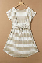 Tied Striped Cap Sleeve Dress - Charming Charlie