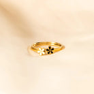 925 Sterling Silver Enamel Flower Ring - Charming Charlie