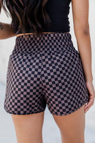 Checkered Elastic Waist Shorts - Charming Charlie