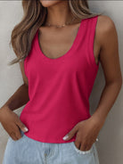 Solid Scoop Neck Tank - Charming Charlie