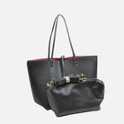 Women’s Pebbled Faux Leather Reversible 2 in 1 Tote Shoulder Handbag Crossbody Bag - Tote Bag
