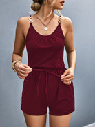 Scoop Neck Romper with Pockets - Charming Charlie
