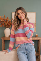 Sunny Stripes Long Sleeve Knit Top - Charming Charlie